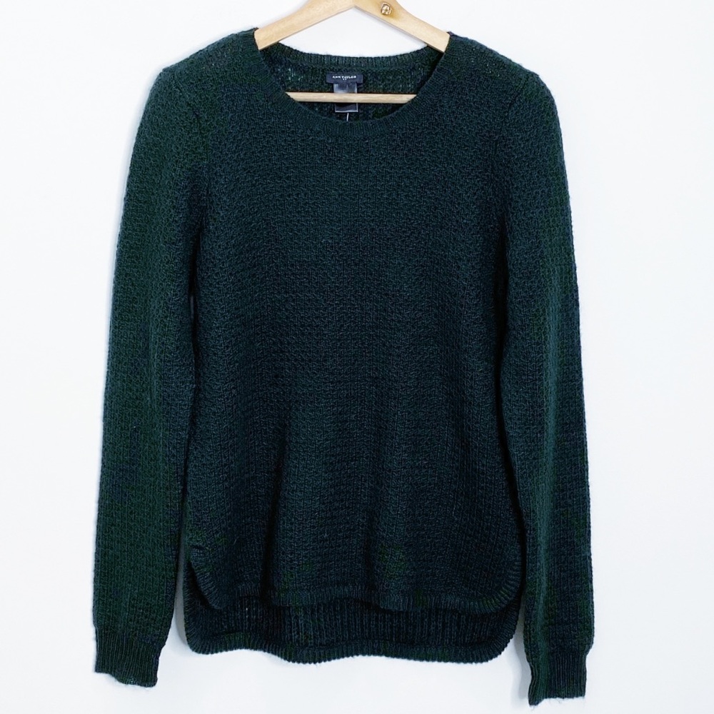 Ann Taylor Forest Green High Low Pullover Sweater